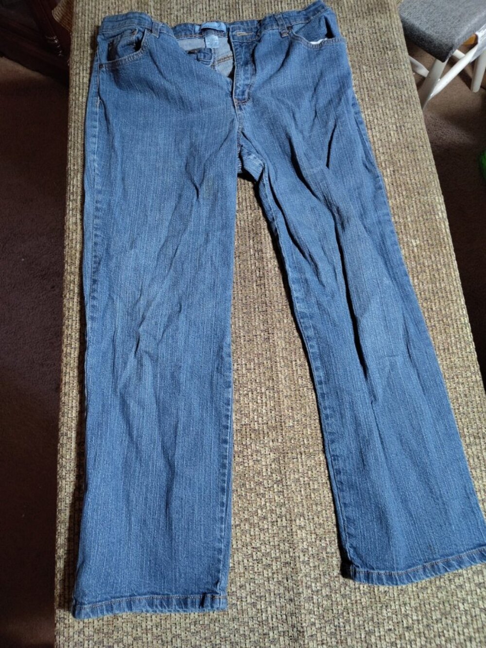 Kim Rogers Pants Womens Blue Denim Jeans 12 Short Cotton Spandex